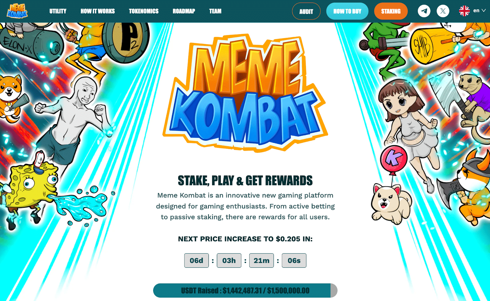 Pepe币价格上涨25%　Meme Kombat为独特游戏平台筹集近150万美元　或将迎来100倍增长